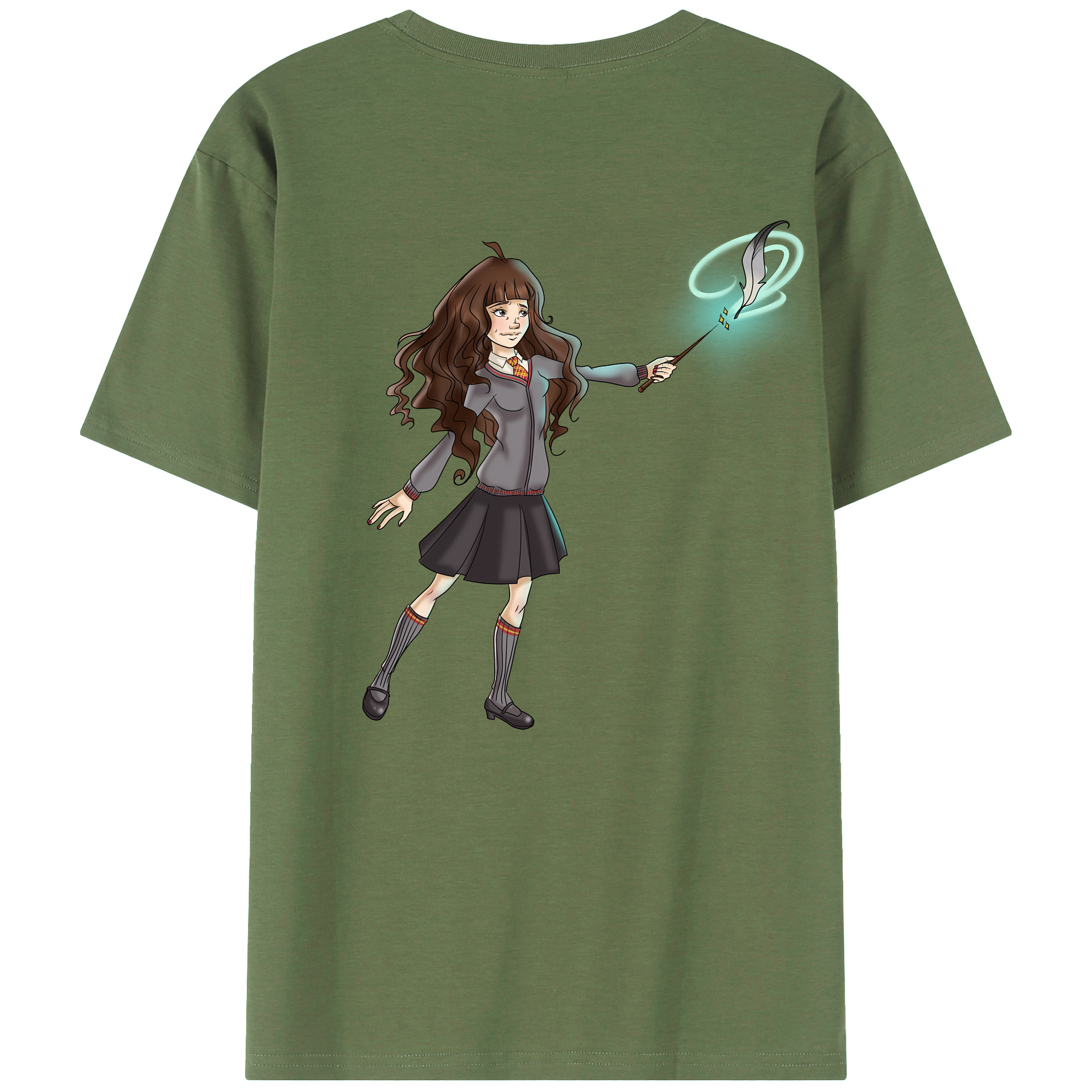 （画像用） Harry Potter ハリー・ポッターシリーズ 綿100％ メンズ半袖Tシャツ（バックプリント） 通気性